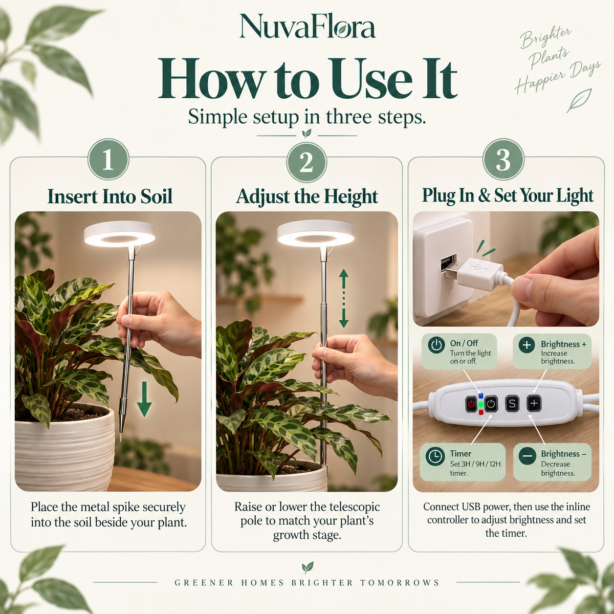 NuvaFlora Adjustable Full Spectrum Grow Light